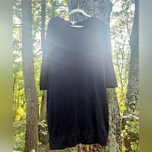 James Perse Cotton Sweatshirt Dress Vintage Y2k Size Large Or XL Black